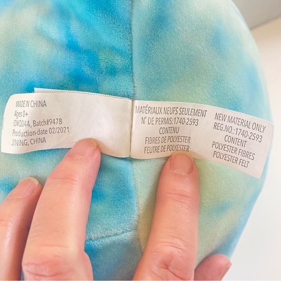 Squishmallows 12” Keith the Blue Tie Dyed Dragon 2021 - Picture 7 of 13